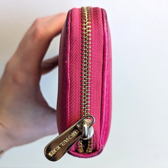 Michael Kors Pink Pebble Leather Wallet - Picture 9 of 16